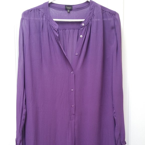 ARITZIA/Babaton - Silk puple long sleeve tunic - Picture 1 of 2